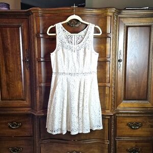 American Rag sleeveless lace dress, cream. Size XL